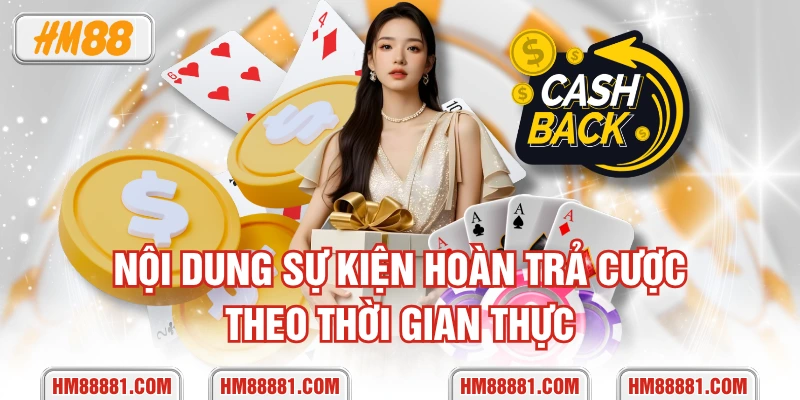 Nội dung sự kiện hoàn trả cược theo thời gian thực